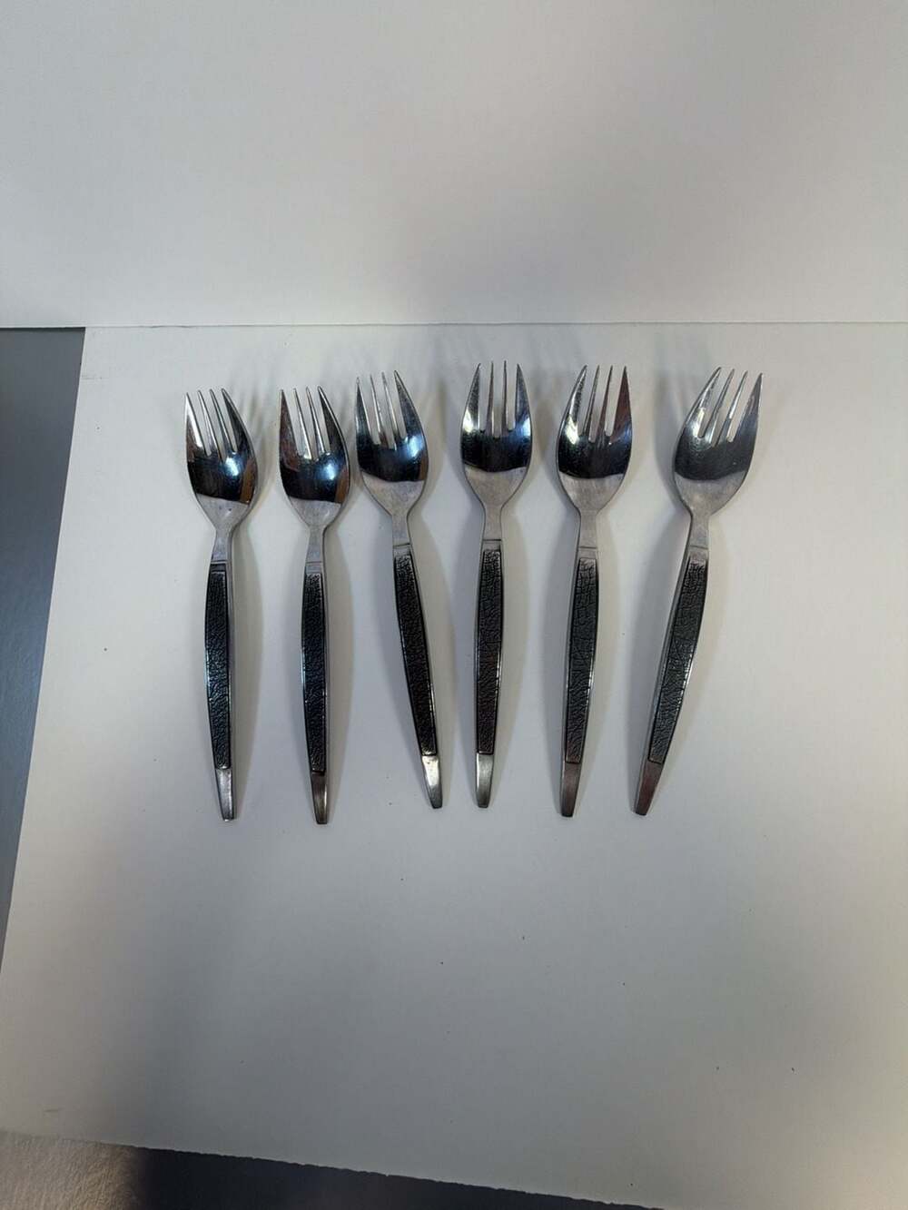 Set of 6‎ Vintage Arthur Salm ASF3 Dynasty Stainless Steel Sporks Japan